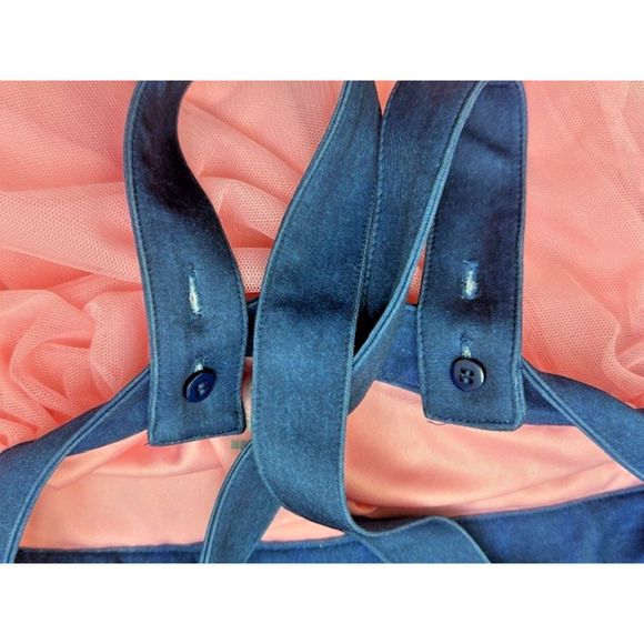 Hello Kitty Sanrio Jumper PINK & Soft Denim Overall Dress Girls Sz 6 Embroidered - Picture 5 of 11